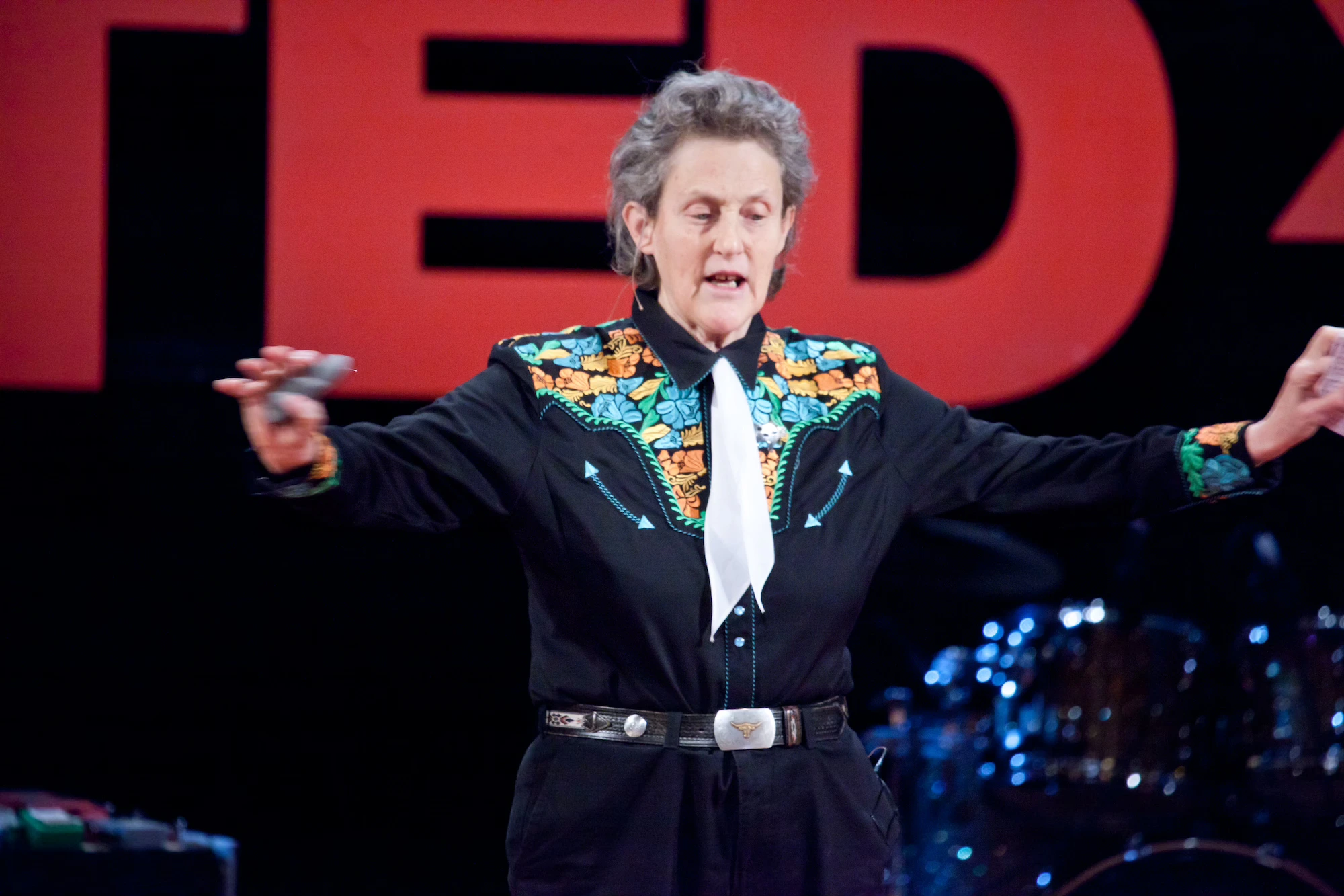 Temple Grandin onstage at TED speaking event